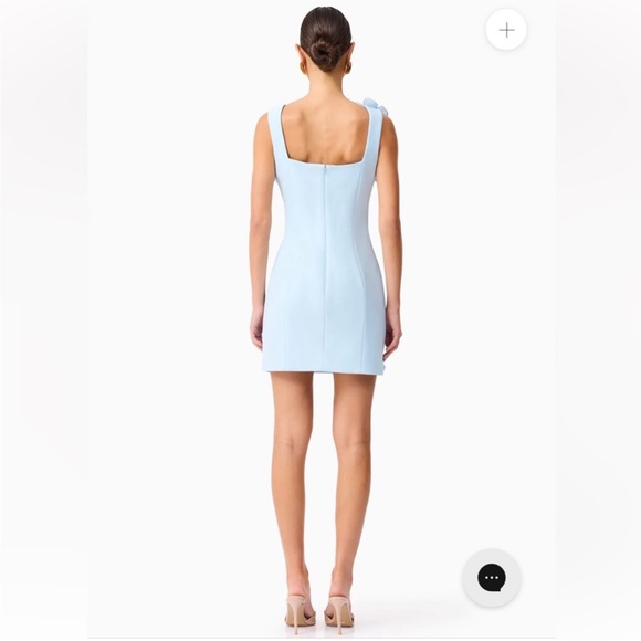 elliatt chantelle blue 3d floral applique fitted mini dress size large NEW NWT - Picture 6 of 13